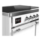 ILVE Majestic III 40-Inch Induction Range with 6 Induction Elements, 3.82 cu. ft. Oven, White with Chrome Trim, Solid Door, UMDIB40QNR3WHC