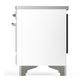 ILVE Majestic III 40-Inch Induction Range with 6 Induction Elements, 3.82 cu. ft. Oven, White with Chrome Trim, Solid Door, UMDIB40QNR3WHC