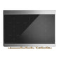 ILVE Majestic III 40-Inch Induction Range with 6 Induction Elements, 3.82 cu. ft. Oven, White with Brass Trim, Solid Door, UMDIB40QNR3WHG