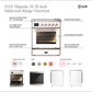ILVE Majestic III 30-Inch Induction Range with 4 Induction Elements, 4 cu. ft. Oven, Antique White with Brass Trim, Triple Glass Door, UMIB30NR3AWG