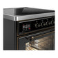 ILVE Majestic III 30-Inch Induction Range with 4 Induction Elements, 4 cu. ft. Oven, Glossy Black with Burnished Trim, Triple Glass Door, UMIB30NR3BKB