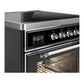 ILVE Majestic III 30-Inch Induction Range with 4 Induction Elements, 4 cu. ft. Oven, Glossy Black with Chrome Trim, Triple Glass Door, UMIB30NR3BKC