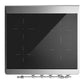 ILVE Majestic III 30-Inch Induction Range with 4 Induction Elements, 4 cu. ft. Oven, Glossy Black with Chrome Trim, Triple Glass Door, UMIB30NR3BKC