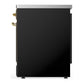 ILVE Majestic III 30-Inch Induction Range with 4 Induction Elements, 4 cu. ft. Oven, Glossy Black with Brass Trim, Triple Glass Door, UMIB30NR3BKG