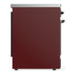 ILVE Majestic III 30-Inch Induction Range with 4 Induction Elements, 4 cu. ft. Oven, Burgundy with Burnished Trim, Triple Glass Door, UMIB30NR3BUB