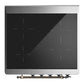 ILVE Majestic III 30-Inch Induction Range with 4 Induction Elements, 4 cu. ft. Oven, Burgundy with Burnished Trim, Triple Glass Door, UMIB30NR3BUB