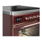 ILVE Majestic III 30-Inch Induction Range with 4 Induction Elements, 4 cu. ft. Oven, Burgundy with Copper Trim, Triple Glass Door, UMIB30NR3BUP