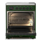 ILVE Majestic III 30-Inch Induction Range with 4 Induction Elements, 4 cu. ft. Oven, Emerald Green with Burnished Trim, Triple Glass Door, UMIB30NR3EGB