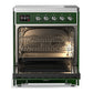 ILVE Majestic III 30-Inch Induction Range with 4 Induction Elements, 4 cu. ft. Oven, Emerald Green with Chrome Trim, Triple Glass Door, UMIB30NR3EGC
