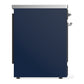 ILVE Majestic III 30-Inch Induction Range with 4 Induction Elements, 4 cu. ft. Oven, Mightnight Blue with Chrome Trim, Triple Glass Door, UMIB30NR3MBC