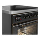 ILVE Majestic III 30-Inch Induction Range with 4 Induction Elements, 4 cu. ft. Oven, Matte Graphite with Burnished Trim, Triple Glass Door, UMIB30NR3MGB