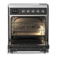 ILVE Majestic III 30-Inch Induction Range with 4 Induction Elements, 4 cu. ft. Oven, Matte Graphite with Chrome Trim, Triple Glass Door, UMIB30NR3MGC