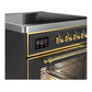 ILVE Majestic III 30-Inch Induction Range with 4 Induction Elements, 4 cu. ft. Oven, Matte Graphite with Brass Trim, Triple Glass Door, UMIB30NR3MGG