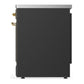 ILVE Majestic III 30-Inch Induction Range with 4 Induction Elements, 4 cu. ft. Oven, Matte Graphite with Brass Trim, Triple Glass Door, UMIB30NR3MGG