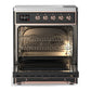 ILVE Majestic III 30-Inch Induction Range with 4 Induction Elements, 4 cu. ft. Oven, Matte Graphite with Copper Trim, Triple Glass Door, UMIB30NR3MGP