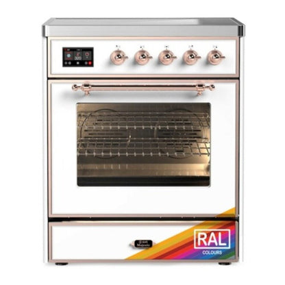 ILVE Majestic III 30-Inch Induction Range with 4 Induction Elements, 4 cu. ft. Oven, RAL with Copper Trim, Triple Glass Door, UMIB30NR3RAP