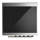 ILVE Majestic III 30-Inch Induction Range with 4 Induction Elements, 4 cu. ft. Oven, Stainless Steel with Burnished Trim, Triple Glass Door, UMIB30NR3SSB