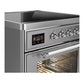 ILVE Majestic III 30-Inch Induction Range with 4 Induction Elements, 4 cu. ft. Oven, Stainless Steel with Chrome Trim, Triple Glass Door, UMIB30NR3SSC