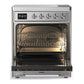 ILVE Majestic III 30-Inch Induction Range with 4 Induction Elements, 4 cu. ft. Oven, Stainless Steel with Chrome Trim, Triple Glass Door, UMIB30NR3SSC