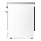 ILVE Majestic III 30-Inch Induction Range with 4 Induction Elements, 4 cu. ft. Oven, White with Chrome Trim, Triple Glass Door, UMIB30NR3WHC