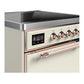 ILVE Majestic III 30-Inch Induction Range with 4 Induction Elements, 4 cu. ft. Oven, Antique White with Copper Trim, Solid Door, UMIB30QNR3AWP