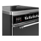 ILVE Majestic III 30-Inch Induction Range with 4 Induction Elements, 4 cu. ft. Oven, Glossy Black with Chrome Trim, Solid Door, UMIB30QNR3BKC