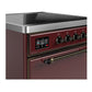 ILVE Majestic III 30-Inch Induction Range with 4 Induction Elements, 4 cu. ft. Oven, Burgundy with Burnished Trim, Solid Door, UMIB30QNR3BUB