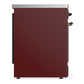 ILVE Majestic III 30-Inch Induction Range with 4 Induction Elements, 4 cu. ft. Oven, Burgundy with Burnished Trim, Solid Door, UMIB30QNR3BUB
