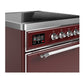 ILVE Majestic III 30-Inch Induction Range with 4 Induction Elements, 4 cu. ft. Oven, Burgundy with Chrome Trim, Solid Door, UMIB30QNR3BUC