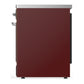 ILVE Majestic III 30-Inch Induction Range with 4 Induction Elements, 4 cu. ft. Oven, Burgundy with Chrome Trim, Solid Door, UMIB30QNR3BUC