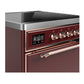 ILVE Majestic III 30-Inch Induction Range with 4 Induction Elements, 4 cu. ft. Oven, Burgundy with Copper Trim, Solid Door, UMIB30QNR3BUP