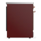 ILVE Majestic III 30-Inch Induction Range with 4 Induction Elements, 4 cu. ft. Oven, Burgundy with Copper Trim, Solid Door, UMIB30QNR3BUP
