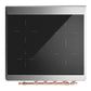 ILVE Majestic III 30-Inch Induction Range with 4 Induction Elements, 4 cu. ft. Oven, Burgundy with Copper Trim, Solid Door, UMIB30QNR3BUP