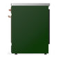 ILVE Majestic III 30-Inch Induction Range with 4 Induction Elements, 4 cu. ft. Oven, Emerald Green with Copper Trim, Solid Door, UMIB30QNR3EGP