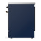 ILVE Majestic III 30-Inch Induction Range with 4 Induction Elements, 4 cu. ft. Oven, Mightnight Blue with Burnished Trim, Solid Door, UMIB30QNR3MBB