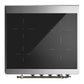 ILVE Majestic III 30-Inch Induction Range with 4 Induction Elements, 4 cu. ft. Oven, Mightnight Blue with Burnished Trim, Solid Door, UMIB30QNR3MBB