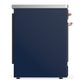ILVE Majestic III 30-Inch Induction Range with 4 Induction Elements, 4 cu. ft. Oven, Mightnight Blue with Copper Trim, Solid Door, UMIB30QNR3MBP