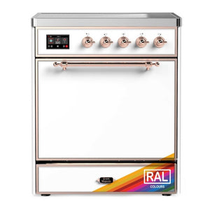 ILVE Majestic III 30-Inch Induction Range with 4 Induction Elements, 4 cu. ft. Oven, RAL with Copper Trim, Solid Door, UMIB30QNR3RAP