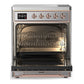 ILVE Majestic III 30-Inch Induction Range with 4 Induction Elements, 4 cu. ft. Oven, Stainless Steel with Copper Trim, Solid Door, UMIB30QNR3SSP