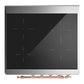 ILVE Majestic III 30-Inch Induction Range with 4 Induction Elements, 4 cu. ft. Oven, Stainless Steel with Copper Trim, Solid Door, UMIB30QNR3SSP