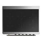 ILVE Majestic III 36-Inch Induction Range with 6 Induction Elements, 3.5 cu. ft. Oven, Antique White with Burnished Trim, Triple Glass Door, UMIB36NR3AWB