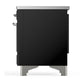 ILVE Majestic III 36-Inch Induction Range with 6 Induction Elements, 3.5 cu. ft. Oven, Glossy Black with Chrome Trim, Triple Glass Door, UMIB36NR3BKC