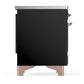 ILVE Majestic III 36-Inch Induction Range with 6 Induction Elements, 3.5 cu. ft. Oven, Glossy Black with Copper Trim, Triple Glass Door, UMIB36NR3BKP
