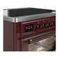 ILVE Majestic III 36-Inch Induction Range with 6 Induction Elements, 3.5 cu. ft. Oven, Burgundy with Burnished Trim, Triple Glass Door, UMIB36NR3BUB