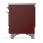 ILVE Majestic III 36-Inch Induction Range with 6 Induction Elements, 3.5 cu. ft. Oven, Burgundy with Chrome Trim, Triple Glass Door, UMIB36NR3BUC