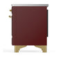ILVE Majestic III 36-Inch Induction Range with 6 Induction Elements, 3.5 cu. ft. Oven, Burgundy with Brass Trim, Triple Glass Door, UMIB36NR3BUG