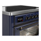 ILVE Majestic III 36-Inch Induction Range with 6 Induction Elements, 3.5 cu. ft. Oven, Mightnight Blue with Burnished Trim, Triple Glass Door, UMIB36NR3MBB