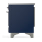 ILVE Majestic III 36-Inch Induction Range with 6 Induction Elements, 3.5 cu. ft. Oven, Mightnight Blue with Chrome Trim, Triple Glass Door, UMIB36NR3MBC