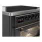 ILVE Majestic III 36-Inch Induction Range with 6 Induction Elements, 3.5 cu. ft. Oven, Matte Graphite with Burnished Trim, Triple Glass Door, UMIB36NR3MGB