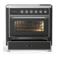 ILVE Majestic III 36-Inch Induction Range with 6 Induction Elements, 3.5 cu. ft. Oven, Matte Graphite with Chrome Trim, Triple Glass Door, UMIB36NR3MGC